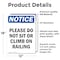 Signmission Please Do Not Sit Or Climb On Railing, 12 in W x Rectangle, Vinyl Decal OS-2PACK-NS-D-1218-V-17416 - alternate 5